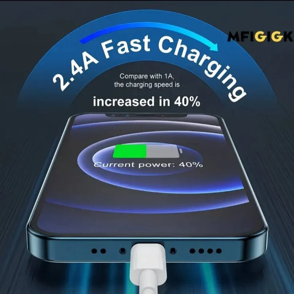 lightning Cable 1-Pack 6FT for Iphone Fast Charging Cable Power Delivery Type C